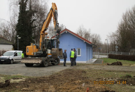 Baubeginn Schalthaus Zanklau